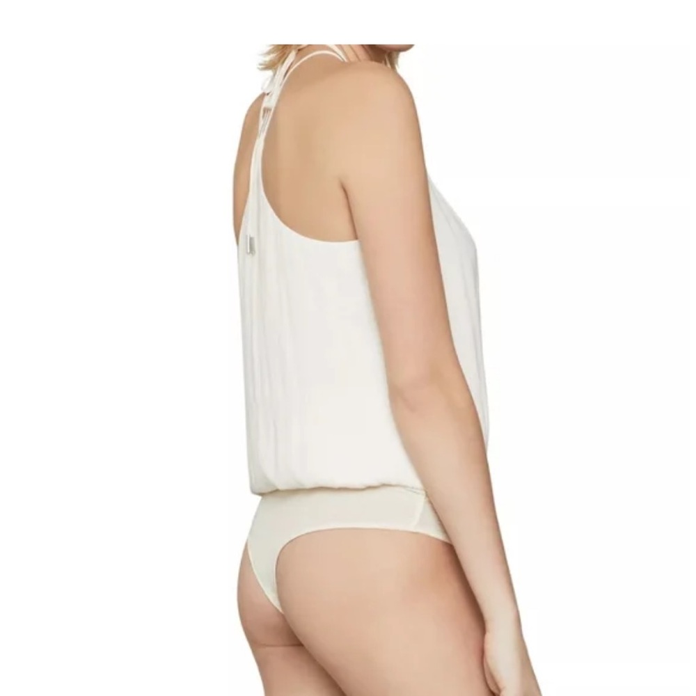 Bcbg xxs bodysuit top shirt Wrap gardenia
